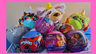 Unwrapping 8 Minutes Of Mystery Toys  Disney Princess Mashems Encanto Miraculous ASMR Surprises [upl. by Ahtelat]