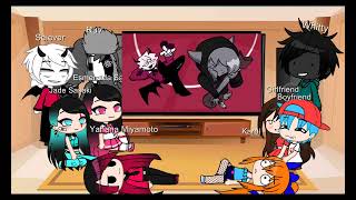 fnf y mis personajes reaccionan a sus animaciones parte 3 😁 XD 😆 [upl. by Yetta21]