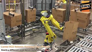 Combi RCE Robotic Random Case Erector installed by SWS Packaging [upl. by Poll202]