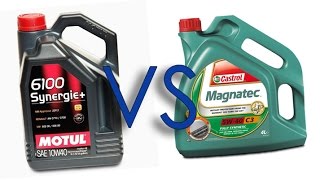 Motul 6100 Synergie 10W40 vs Castrol Magnatec 10W40 test [upl. by Tudela184]