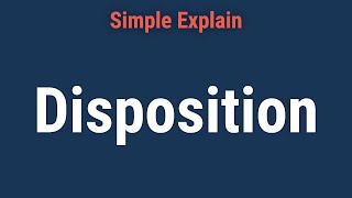 Disposition Definition How It Works in Investing and Example [upl. by Hufnagel354]