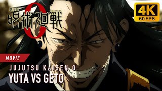 Yuta vs Geto 4K 60FPS  JUJUTSU KAISEN 0 [upl. by Collete]