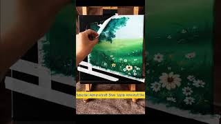 Drawing a flower garden with an oil pastel Drawing for beginners How to draw flower garden [upl. by Atnovart]