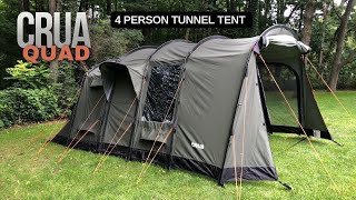 CRUA Quad 4 Person Tunnel Tent  Insulated Family Tent [upl. by Chainey]