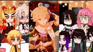 Demon slayer React to Tanjiro as Aether Knywonder club 😍 [upl. by Ganiats35]