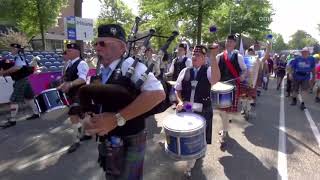 Vierdaagse Nijmegen 2018  Holland Massed Pipes and Drums op de Via Gladiola [upl. by Stoneham169]