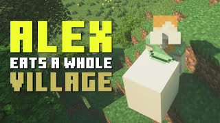 Minecraft Vore Alex eats a whole village [upl. by Archle]