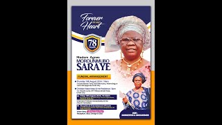 MADAM AGNES MOROUNMUBO SARAYE INTERMENT SERVICE [upl. by Netsuj791]