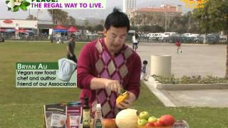 EcoCuisines with Raw Chef and Author Bryan Au Eggplant Manicotti and Fruit Sushi [upl. by Allemaj695]