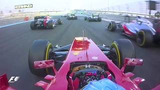 Alonsos Lightning First Lap  2012 Abu Dhabi Grand Prix [upl. by Occer]