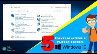 Cómo abrir el Panel de control en Windows 10 5 Métodos [upl. by Ayeka]