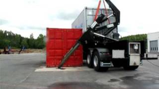 HAMMAR 195 HS sideloader  Stacking 86 containers [upl. by Ladnar133]