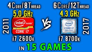 i7 2600k vs i7 8700k Test in 15 Games or i7 8700k stock vs i7 2600k OC Benchmark [upl. by Teplica784]