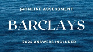 2024 Barclays Online Assessment Experience Platform  Video Interview Tutorials [upl. by Pandora]