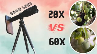 Apexel 60x Zoom Lens Vs Apexel 28x Mobile Zoom Lens [upl. by Urania]