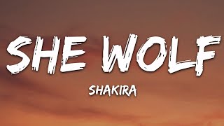 Shakira  She Wolf Lyrics sped up [upl. by Tim]