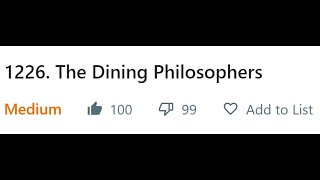 LeetCode 1226  The Dining Philosophers [upl. by Ashia]