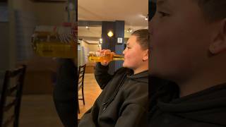 Kid pretends to drink beer in pub It’s Apple juice [upl. by Vinita]