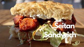 Chicken flavoured Seitan Sandwich  Traditional but not [upl. by Weibel]