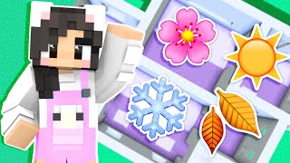 💜Minecraft BUT Every Room is a DIFFERENT SEASON [upl. by Arvin441]