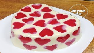 GELATINA MOSAICO DE CORAZONES TRES LECHES ❤ [upl. by Farris]