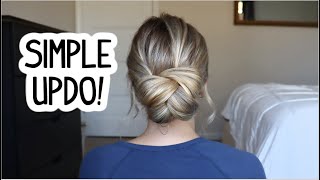 EASY UPDO HACK YOU NEED TO TRY MEDIUM amp LONG HAIRSTYLES [upl. by Ayifas]