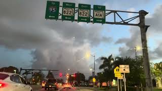 Driving in Hallandale Beach FL on N Federal Highway to Atlantic Blvd in Pompano Beach FL hoods [upl. by Shull]