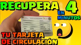 COMO TRAMITAR LA REPOSICION DE TARJETA DE CIRCULACION [upl. by Dias]