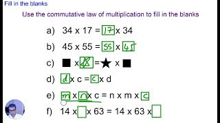 05 Commutative Law of Multiplication Exercise True or False [upl. by Leveroni]