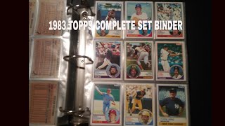 1983 TOPPS COMPLETE SET BINDER WITH TRADED [upl. by Yrreiht747]