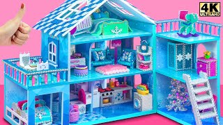 Easy Build Frozen Mansion with 10 Beautiful Rooms from Cardboard ❄️ DIY Miniature Cardboard House [upl. by Aserahs599]