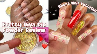 APPLYING DIP POWDER WITH GEL BASE GEL HACK  SHORT DIP POWDER MANICURE  Nail Tutorial [upl. by Adnauqaj]