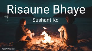 Risaune Bhaye  Sushant Kc  Lyrics [upl. by Nivahb]