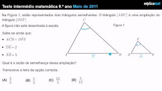 Triângulos Semelhantes  9º Ano Matemática [upl. by Blackburn]