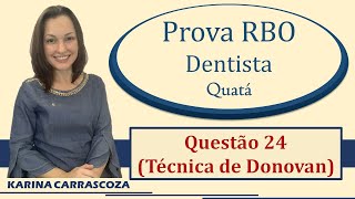 Técnica Radiográfica de Donovan  Concurso Público Dentista Prova RBO Questão 24 Quatá2019 [upl. by Canice]