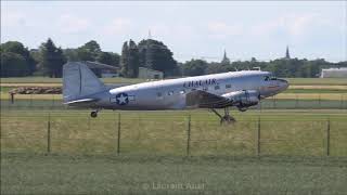 Wiesbaden Army Airfield Departure of all DC3  C47s [upl. by Anaeerb363]