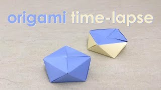 Origami TimeLapse Twist Antiprism Box Christiane Bettens [upl. by Darcee]