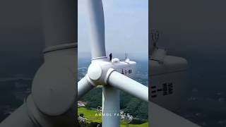 Biggest wind mill 😱  Bharat ki sabse badi pawan chakki shorts windmill windproject [upl. by Drawets]