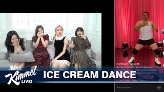 BLACKPINK Teaches Guillermo the Ice Cream Dance [upl. by Anurag906]