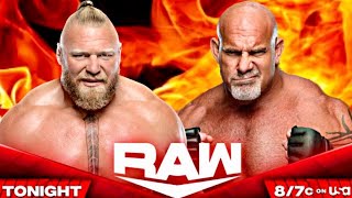 Brock Lesnar Vs Goldberg  WWE Raw  FULL MATCH wwe 2024 [upl. by Selena614]