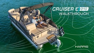 Electric Pontoon Boat Walkthrough  Harris Cruiser E210 [upl. by Webster634]