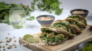 Lebanese falafel Arabic captions الفلافل على الطريقة اللبنانية، لبنان [upl. by Kashden59]