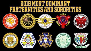 Most Dominant Fraternities and Sororities of 2019 [upl. by Selby]