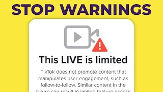 How To Stop TikTok LIVE Warnings And Bans [upl. by Etteuqram346]