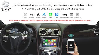 VW Bentley GT RNS810 2012 Model Wireless Carplay amp Android Auto Retrofit Box [upl. by Marchall]