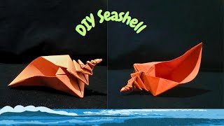 How To Make A Origami Seashell  Paper Seashell  Origami Paper Craft [upl. by O'Carroll]