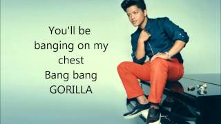 Bruno Mars  Gorilla Lyric Video [upl. by Ruben450]