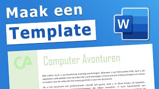 Word Template  Ontwerp een Eigen Sjabloon in Word [upl. by Jodi181]