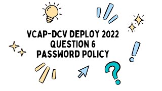 VCAP DCV Deploy Q6 This is what you need to know [upl. by Assylla]