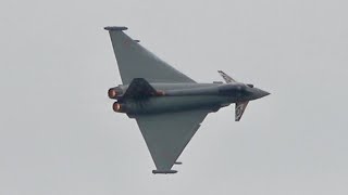 Eurofighter EF2000 Typhoon S Spanish Air Force flying Display Volkel 2019 AirShow [upl. by Kylynn]